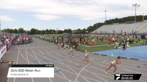 High School Girls' 800m, Finals 9