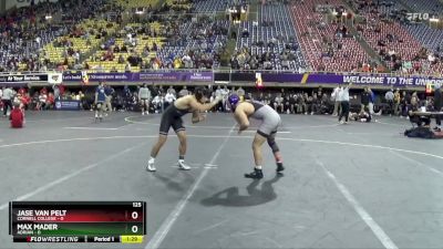 125 lbs Quarterfinals (8 Team) - Jase Van Pelt, Cornell College vs Max Mader, Adrian