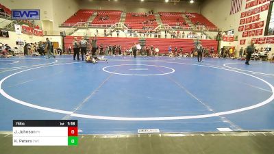 76 lbs Rr Rnd 2 - Jake Johnson, Pauls Valley Panther Pinners vs Kasen Peters, Claremore Wrestling Club