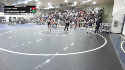 105 lbs Quarterfinal - Mackenzie Matthews, Los Osos vs Yaneli Puga, Orange Vista