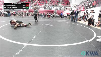 67 lbs Rr Rnd 1 - Ruger Elizondo, Blue Devil Wrestling vs Orlandas Bruner, Midwest City Bombers Youth Wrestling Club