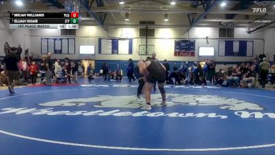 285 lbs 1st Place Match - Elijah Isgar, St. Patrick`s High School vs Micah Williams, Picayune High School