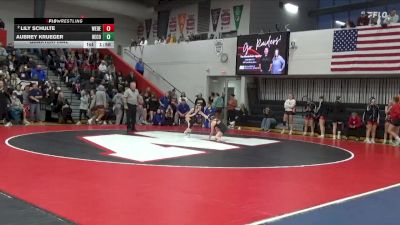 100 lbs Quarterfinal - Aubrey Krueger, Benton Community vs Lily Schulte, West Delaware