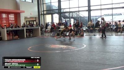 B-18 lbs Cons. Round 1 - Brady Kroul, Solon Spartan Wrestling Club vs Tegan Hershberger, Golden Hawk Wrestling Club