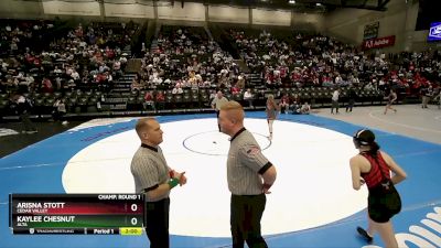 5A 110 lbs Champ. Round 1 - Arisna Stott, Cedar Valley vs Kaylee Chesnut, Alta