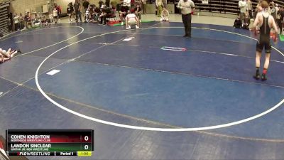 139 lbs Cons. Round 3 - Landon Sinclear, Uintah Jr High Wrestling vs Cohen Knighton, Northside Wrestling Club