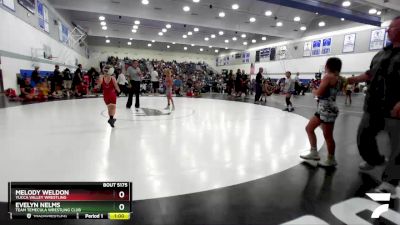 67 lbs Round 2 - Evelyn Nelms, Team Temecula Wrestling Club vs Melody Weldon, Yucca Valley Wrestling