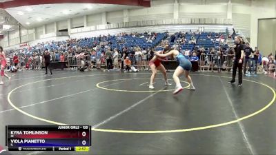 135 lbs Quarterfinal - Kyra Tomlinson, IN vs Viola Pianetto, IL