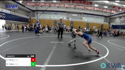 85 lbs Consi Of 4 - Elijah Farley, Team Guthrie Wrestling vs Noah Yates, Newcastle Youth Wrestling