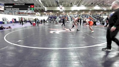 285 lbs Cons. Round 7 - Shane Mattson, Montana State-Northern vs Luke Cox, Georgetown (KY)