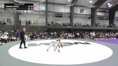 Junior Girls FS - 130 lbs Champ. Round 2 - Desirae Juarez, WA vs Claire Hume, WA