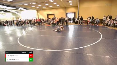 93 lbs Cons. Round 2 - Jacob Pyfer, West Valley Yakima Wrestling C vs Easton Harmon, Top Of Utah