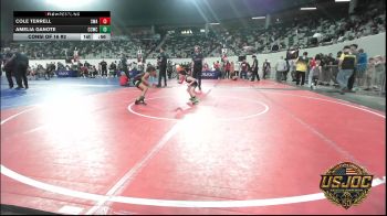 49 lbs Consi Of 16 #2 - Cole Terrell, Shelton Wrestling Academy vs Amelia Ganote, Cotton County Wrestling Club