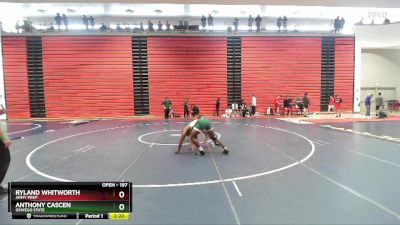 197 lbs Quarterfinal - Anthony Cascen, Oswego State vs Ryland Whitworth, Army Prep