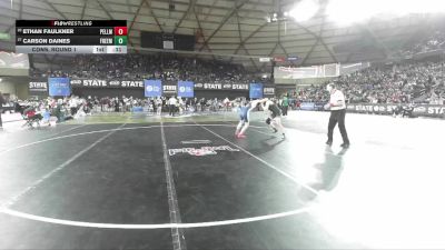 Boys 1B/2B 144 Cons. Round 1 - Ethan Faulkner, Pe Ell vs Carson Daines, Freeman