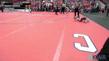 40 lbs Semifinal - Brantley Hendricks, Claremore Wrestling Club vs Zeke Dunlop, Team Tulsa Wrestling Club