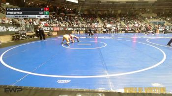 130 lbs Consolation - Ryan Addis, Graham Future Falcons vs Evan Savage, Ranger 47 Wrestling Club