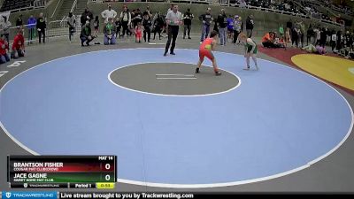 85 lbs Cons. Round 2 - Brantson Fisher, Cougar Mat Club(Crow) vs Jace Gagne, Sweet Home Mat Club