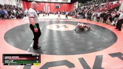 138 lbs Quarterfinal - Jadon Zimmer, New Lenox (LINCOLN-WAY CENTRAL) vs Kam Luif, Lombard (MONTINI)