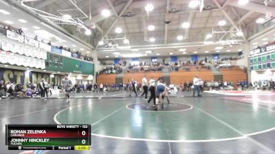 132 lbs Quarterfinal - Johnny Hinckley, Yucaipa vs Roman Zelenka, Carlsbad