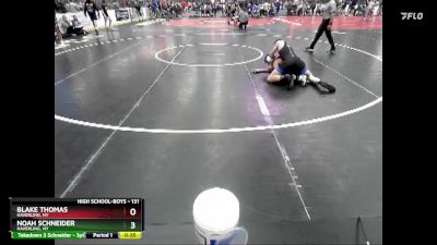 131 lbs Cons. Round 2 - Blake Thomas, Haverling, NY vs Noah Schneider, Haverling, NY