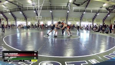 174 lbs Quarterfinal - Kael Margraf, Ohio Northern Univerity vs Toby Abbott, West Liberty