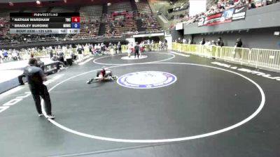 120 lbs Cons. Round 2 - Nathan Warshaw, Titan Wrestling Club vs Bradley Burdine, Mad Dawg Wrestling Club