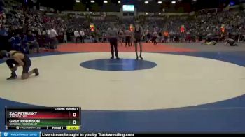 6A - 120 lbs Champ. Round 1 - Grey Robinson, Shawnee Mission East vs Zac Petrusky, Junction City
