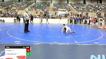 70 lbs 3rd Place - Kian Green, Jefferson Wrestling Club vs Elijah Bloodworth, The Storm Wrestling Center