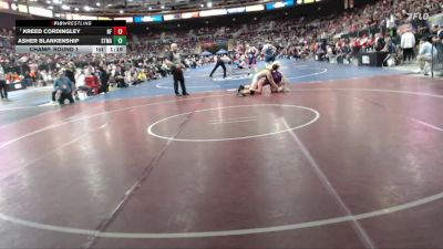 3A 215 lbs Champ. Round 1 - Kreed Cordingley, North Fremont vs Asher Blankenship, St. Maries