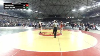 Girls 1B/2B/1A 130 Cons. Round 4 - Hazel Nielsen, Vashon Island (Girls) vs Taylor Kirby, Castle Rock (Girls)