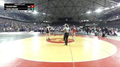 Girls 1B/2B/1A 130 Cons. Round 4 - Hazel Nielsen, Vashon Island (Girls) vs Taylor Kirby, Castle Rock (Girls)