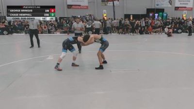 132 lbs Cons. Sub-semis - George Bringus, Greater Heights Wrestling vs Chase Hemphill, COWA