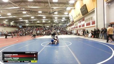 113 lbs Champ. Round 3 - Kannon Smith, Snowflake vs Richard Tanori, Sahuarita High School