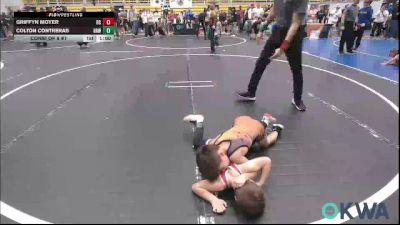 52 lbs Consi Of 8 #1 - Griffyn Moyer, Del City Little League vs Colton Contreras, Raw Wrestling Club