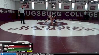 133 lbs Quarterfinal - Nick Viveros, Luther vs Gavin Hilyar, Augsburg