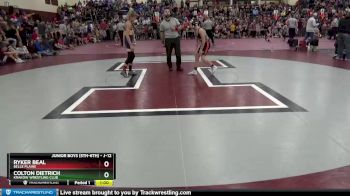 J-12 lbs Cons. Round 1 - Ryker Beal, Belle Plaine vs Colton Dietrich, Krakow Wrestling Club