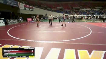 5A-106 lbs Champ. Round 1 - Braden Overbay, Ridgeview vs Jordan Greer, Canby