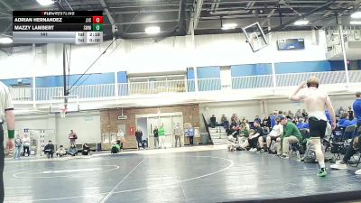 141 lbs Round 2 (8 Team) - Mazzy Lambert, Southwestern Michigan Community College vs Adrian Hernandez, Joliet Junior College