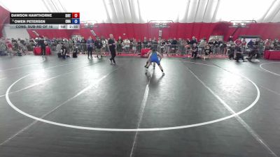 132 lbs Cons. Sub-rd Of 16 - Dawson Hawthorne, Southern IL Regional Training Center vs Owen Petersen, Callan Wrestling Academy