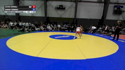 170 lbs Champ. Rd Of 32 - Olivia Howell, Reality Sports vs Sarah Toribau