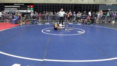 70 lbs Quarterfinal - Kohlton Reinhold, Lititz vs Jacob Wenrich, Julian