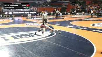 3A 132 lbs Cons. Round 1 - Isaac Zimmerman, Lockport (Twp.) vs Alex Cohen, Oak Park (O.P.-River Forest)
