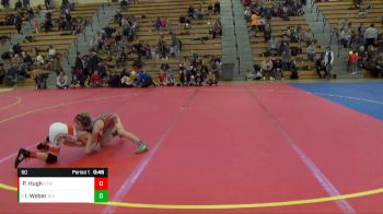 60 lbs Semifinal - Ian Weber, Ringers vs Peyton Hugh, Crass Trained Wrestling