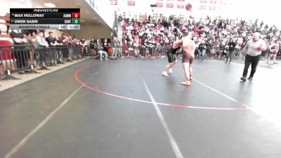 215 lbs Quarterfinal - Max Holloway, Agawam vs Owen Sasin, Canton
