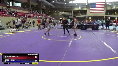 130 lbs Cons. Semi - Gabe Nunn, OK vs Austin Martin, NE