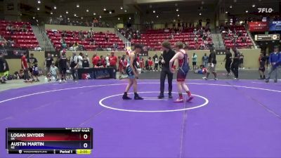 130 lbs Quarterfinal - Logan Snyder, OK vs Austin Martin, NE