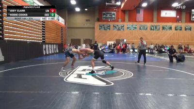 174 lbs Quarterfinal - Joey Clark, Lemoore College vs Kodie Cooks, Cuesta