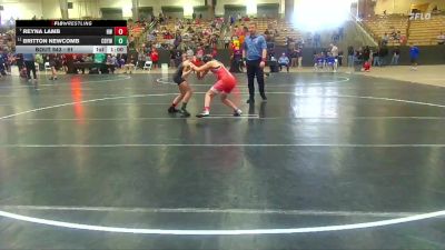 91 lbs Cons. Round 3 - Reyna Lamb, Halls Wrestling vs Britton Newcomb, Clinton Dragon Youth Wrestling