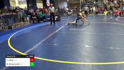 108 lbs Round Of 16 - Corbin Leiker, University Hawks WC vs Michael Wengrzynek, Benton